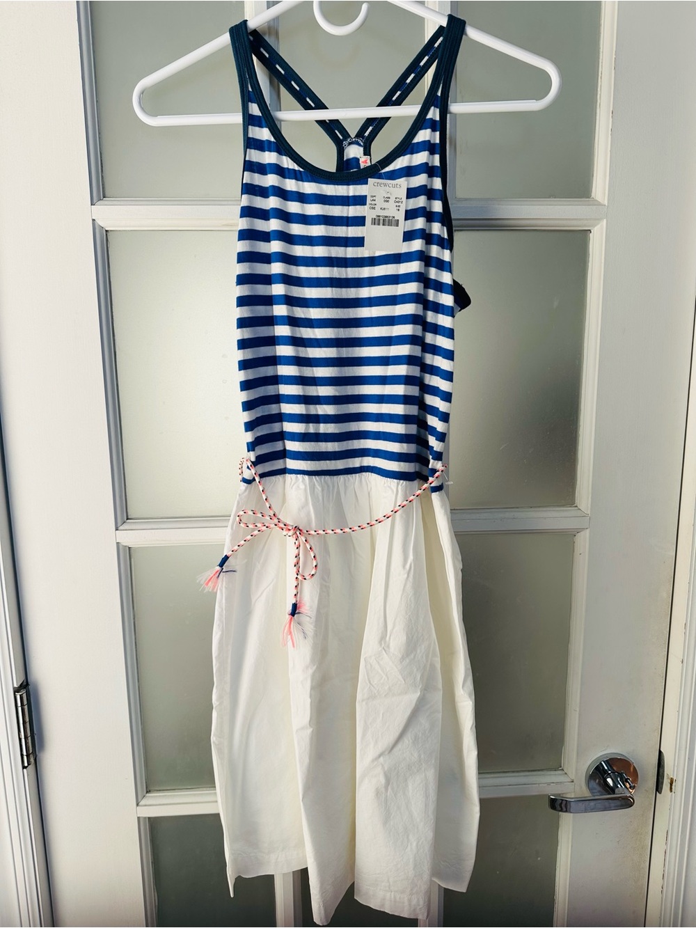 NWT J*Crew CrewCuts Girl’s Cotton Dress with Nautical Striped, size 16